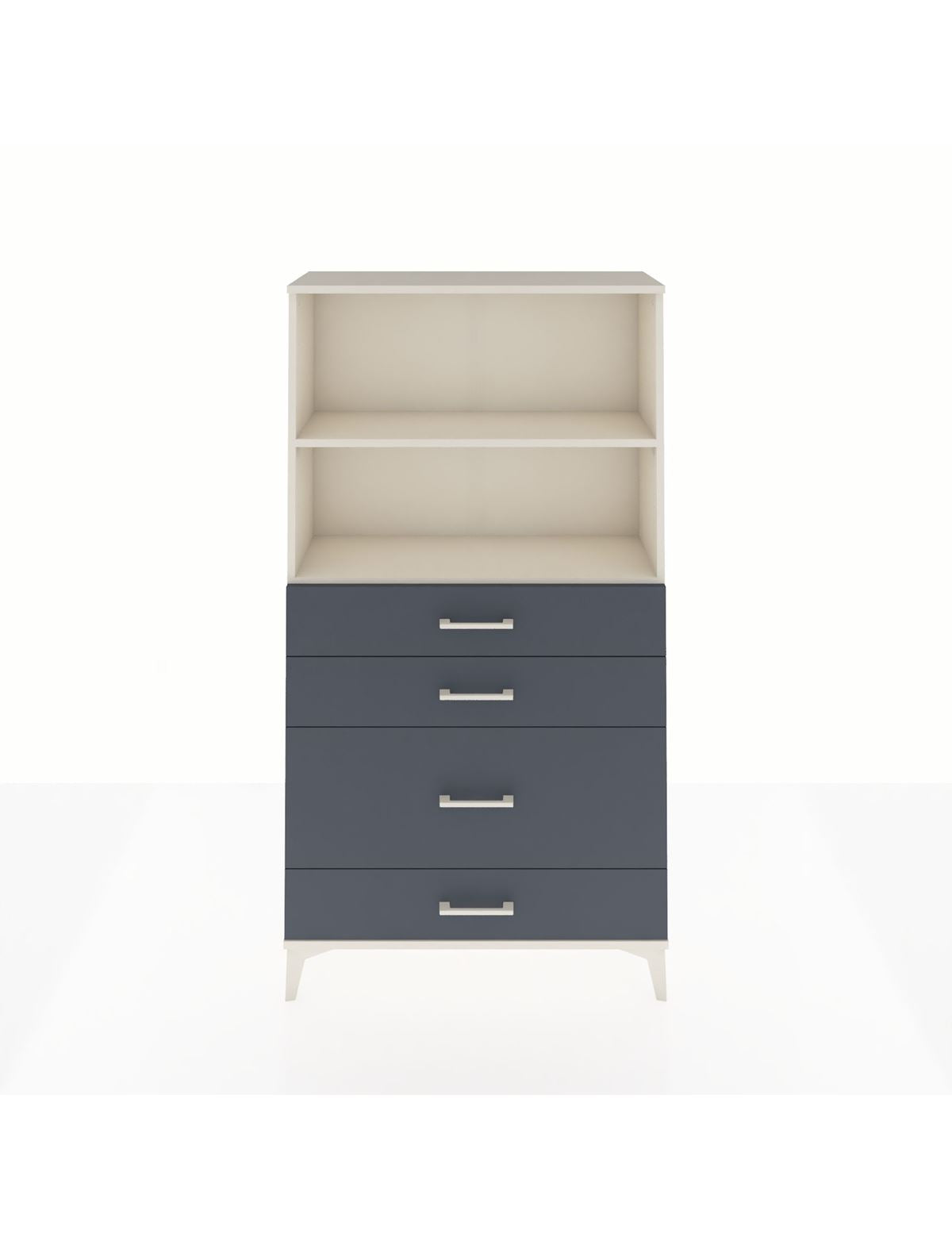 Arges Dolap 2 Raflı 4 Çekmeceli 88x30x163 Aytaşı-Antrasit