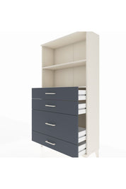 Arges Dolap 2 Raflı 4 Çekmeceli 88x30x163 Aytaşı-Antrasit