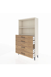 Arges Dolap 2 Raflı 4 Çekmeceli 88x30x163 Aytaşı-Çam