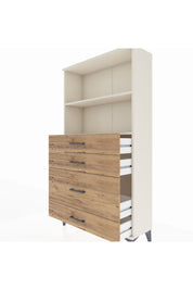 Arges Dolap 2 Raflı 4 Çekmeceli 88x30x163 Aytaşı-Çam