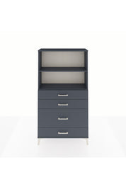 Arges Dolap 2 Raflı 4 Çekmeceli 88x30x163 Antrasit-Antrasit