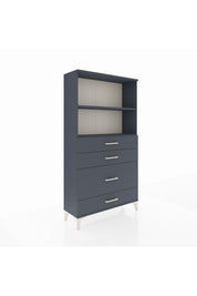 Arges Dolap 2 Raflı 4 Çekmeceli 88x30x163 Antrasit-Antrasit