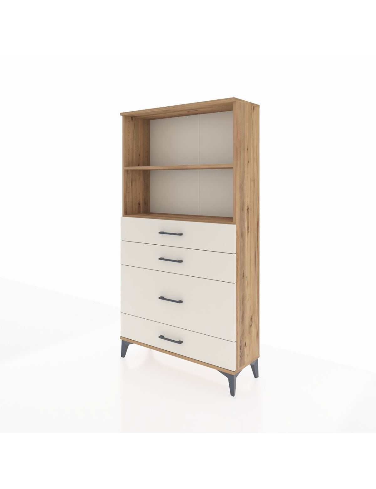 Arges Dolap 2 Raflı 4 Çekmeceli 88x30x163 - S21M163V7A