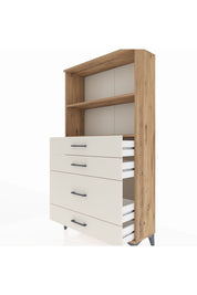 Arges Dolap 2 Raflı 4 Çekmeceli 88x30x163 Çam-Aytaşı
