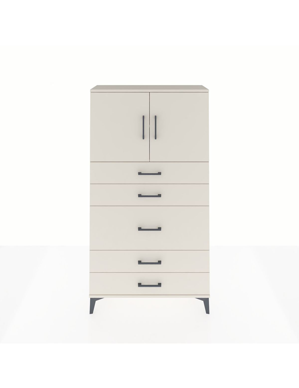 Arges Dolap 2 Raflı 5 Çekmeceli 2 Kapaklı 88x30x163 Aytaşı-Aytaşı