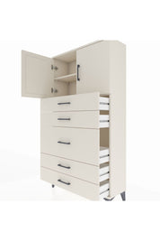 Arges Dolap 2 Raflı 5 Çekmeceli 2 Kapaklı 88x30x163 Aytaşı-Aytaşı