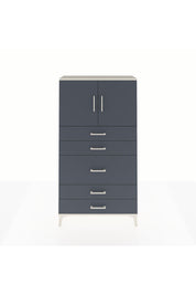 Arges Dolap 2 Raflı 5 Çekmeceli 2 Kapaklı 88x30x163 Aytaşı-Antrasit