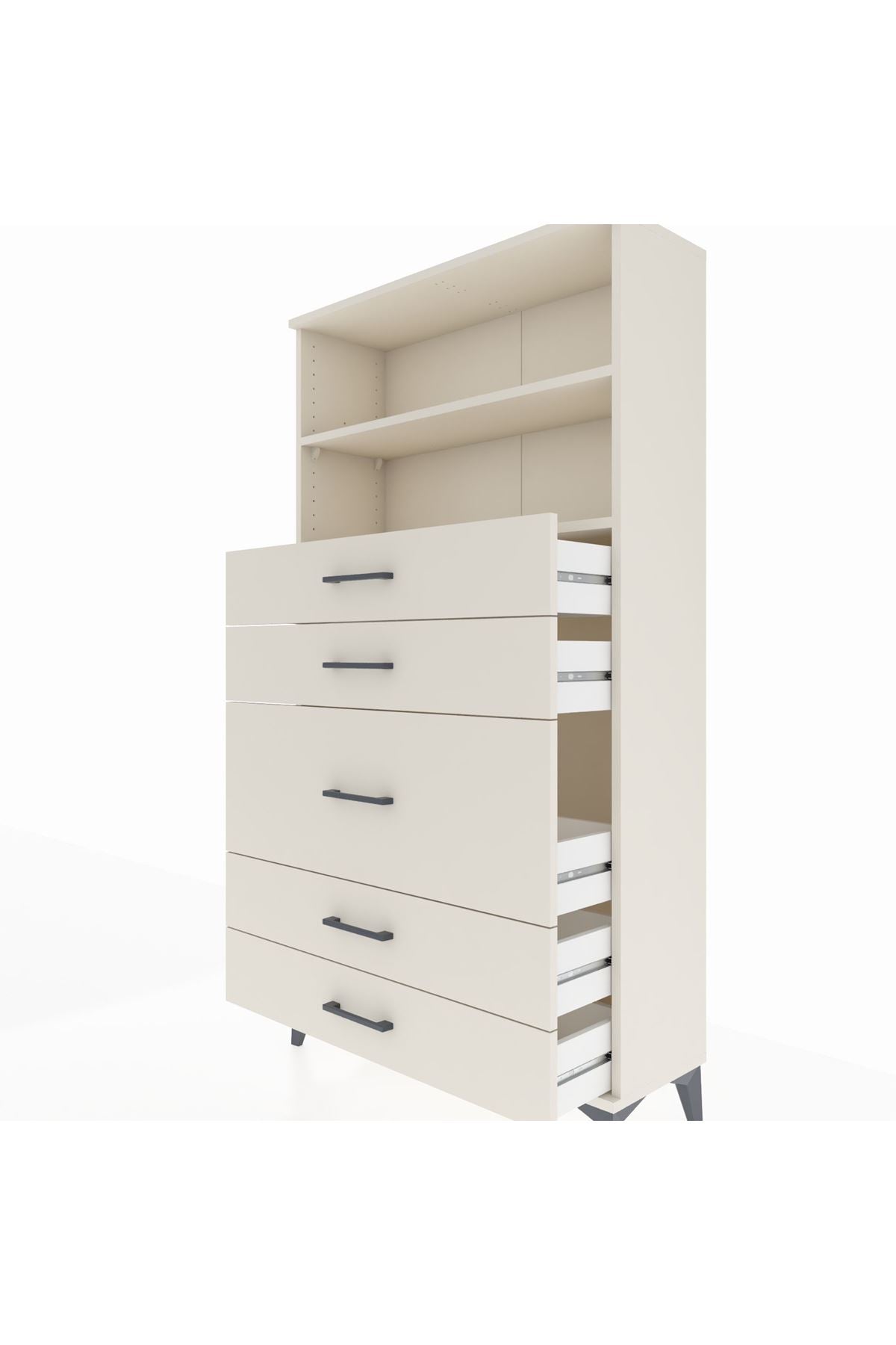 Arges Dolap 2 Raflı 5 Çekmeceli 88x30x163 Aytaşı-Aytaşı