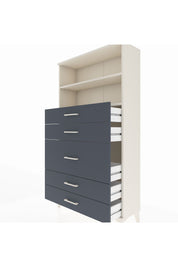 Arges Dolap 2 Raflı 5 Çekmeceli 88x30x163 Aytaşı-Antrasit