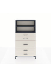 Arges Dolap 2 Raflı 5 Çekmeceli 88x30x163 Antrasit-Aytaşı