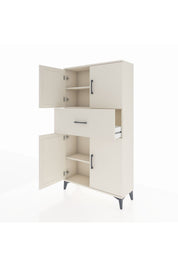 Arges Dolap 3 Raflı Tek Çekmeceli 4 Kapaklı 88x30x163 Aytaşı-Aytaşı