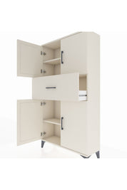 Arges Dolap 3 Raflı Tek Çekmeceli 4 Kapaklı 88x30x163 Aytaşı-Aytaşı