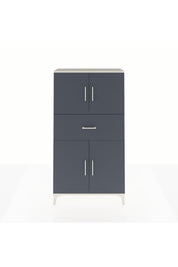 Arges Dolap 3 Raflı Tek Çekmeceli 4 Kapaklı 88x30x163 Aytaşı-Antrasit