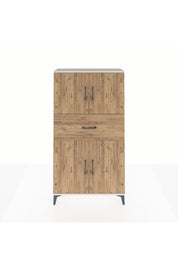 Arges Dolap 3 Raflı Tek Çekmeceli 4 Kapaklı 88x30x163 Aytaşı-Çam