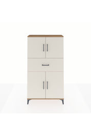 Arges Dolap 3 Raflı Tek Çekmeceli 4 Kapaklı 88x30x163 Çam-Aytaşı