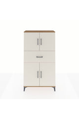 Arges Dolap 3 Raflı Tek Çekmeceli 4 Kapaklı 88x30x163