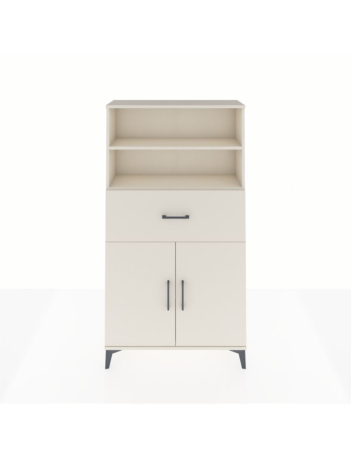 Arges Dolap 3 Raflı Tek Çekmeceli 2 Kapaklı 88x30x163 Aytaşı-Aytaşı