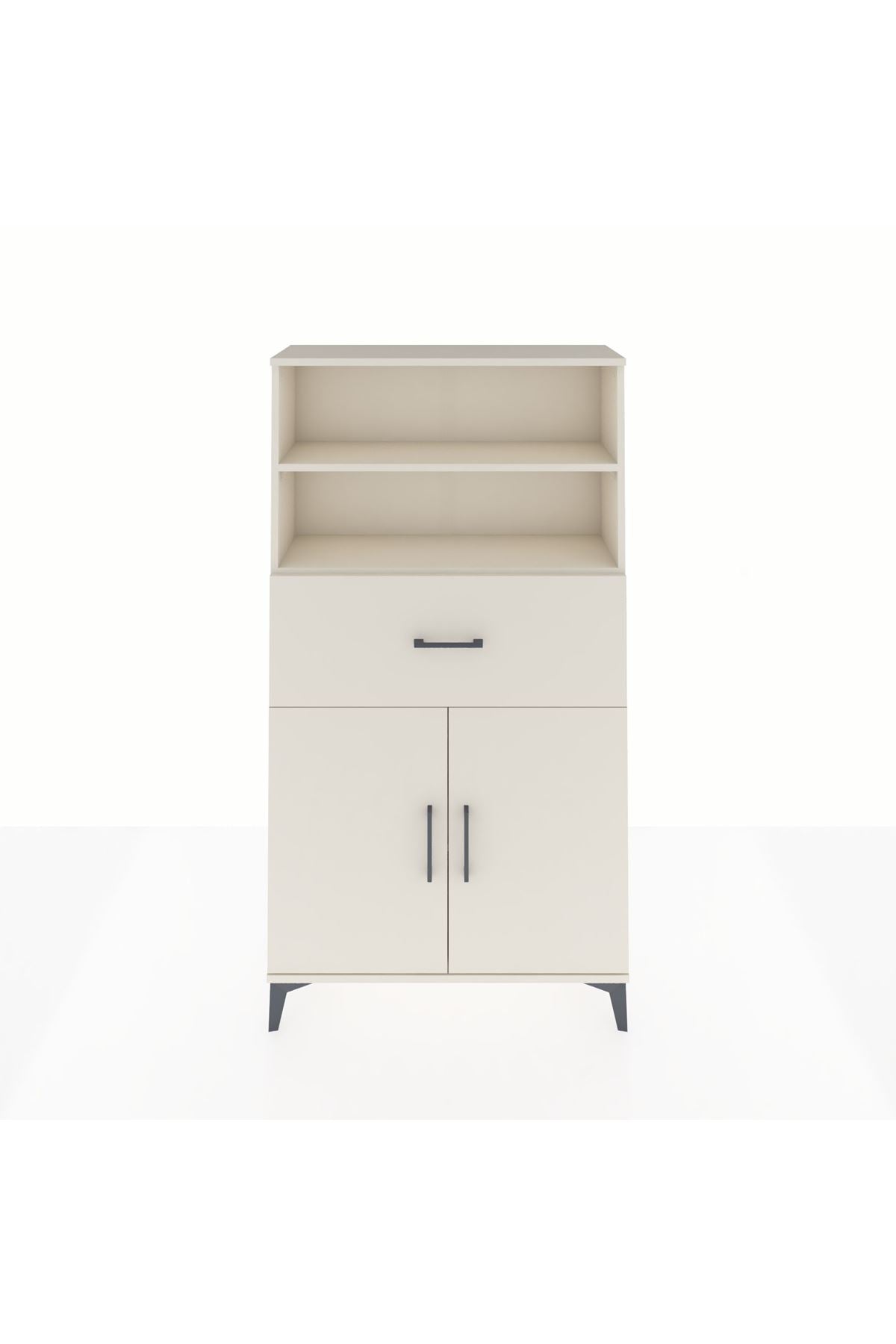 Arges Dolap 3 Raflı Tek Çekmeceli 2 Kapaklı 88x30x163 Aytaşı-Aytaşı