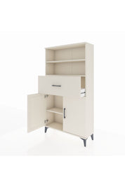 Arges Dolap 3 Raflı Tek Çekmeceli 2 Kapaklı 88x30x163 Aytaşı-Aytaşı