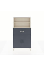 Arges Dolap 3 Raflı Tek Çekmeceli 2 Kapaklı 88x30x163 Aytaşı-Antrasit