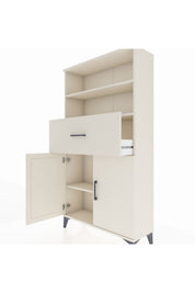 Arges Dolap 3 Raflı Tek Çekmeceli 2 Kapaklı 88x30x163 Aytaşı-Aytaşı