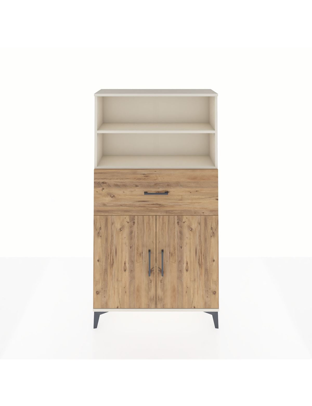 Arges Dolap 3 Raflı Tek Çekmeceli 2 Kapaklı 88x30x163 Aytaşı-Çam