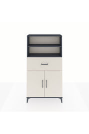 Arges Dolap 3 Raflı Tek Çekmeceli 2 Kapaklı 88x30x163 Antrasit-Aytaşı