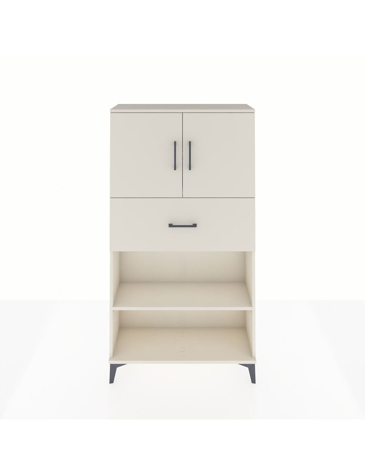 Arges Dolap 3 Raflı Tek Çekmeceli 2 Kapaklı 88x30x163 Aytaşı-Aytaşı