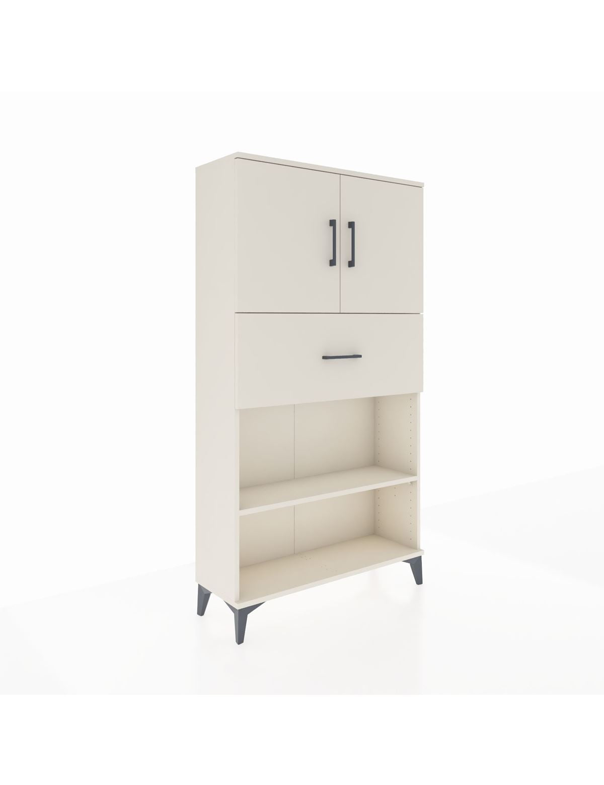 Arges Dolap 3 Raflı Tek Çekmeceli 2 Kapaklı 88x30x163 Aytaşı-Aytaşı