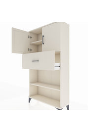 Arges Dolap 3 Raflı Tek Çekmeceli 2 Kapaklı 88x30x163 Aytaşı-Aytaşı