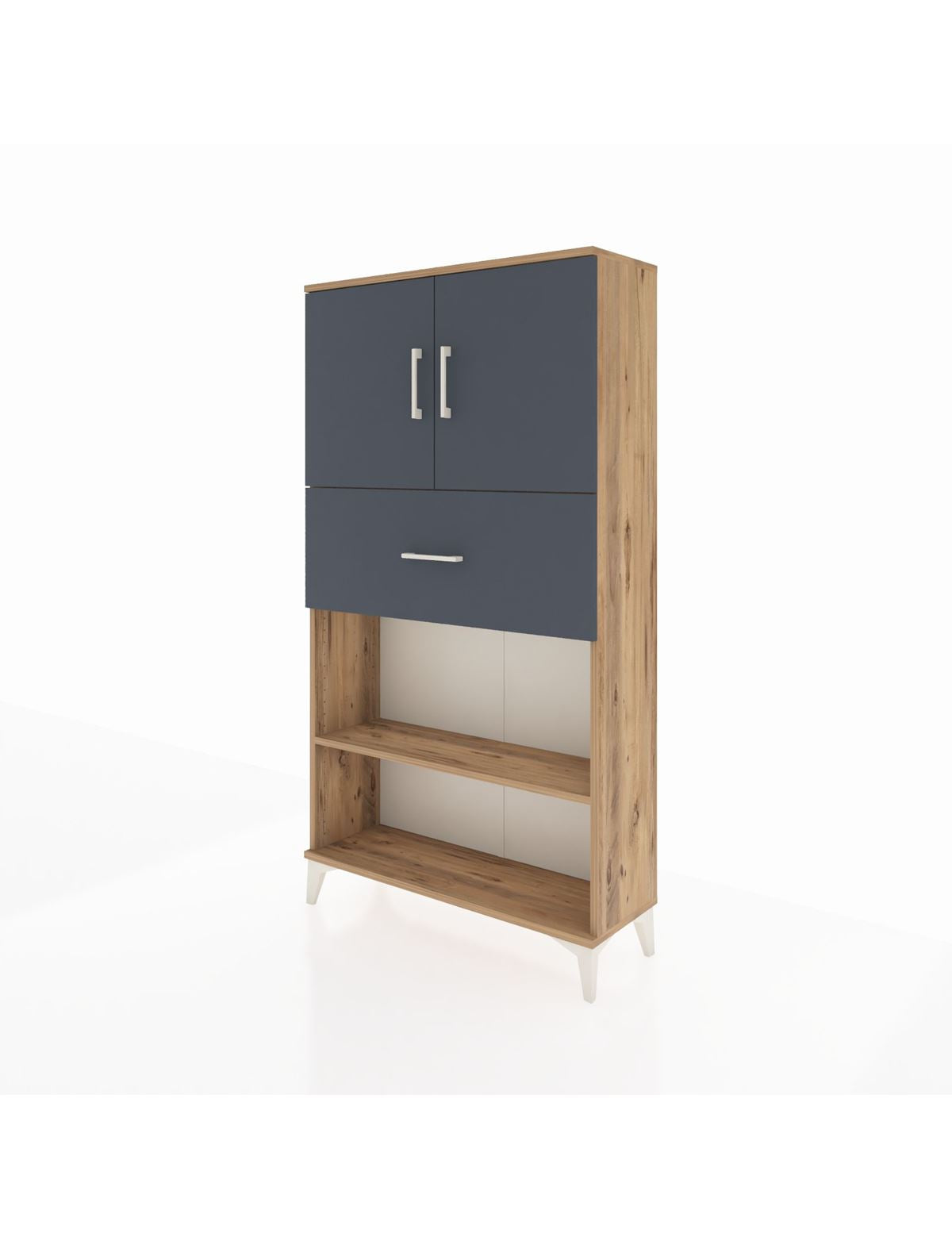 Arges Dolap 3 Raflı Tek Çekmeceli 2 Kapaklı 88x30x163 - S21M168V8A
