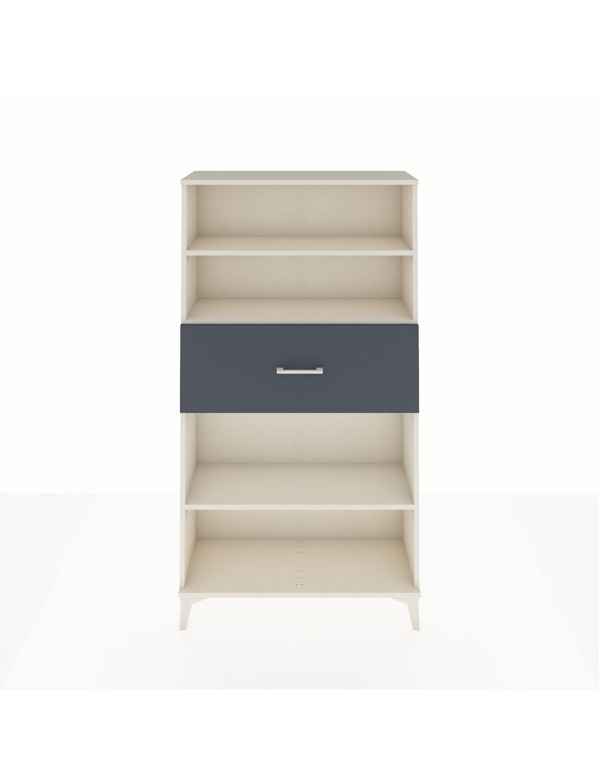 Arges Dolap 3 Raflı Tek Çekmeceli 88x30x163 Aytaşı-Antrasit