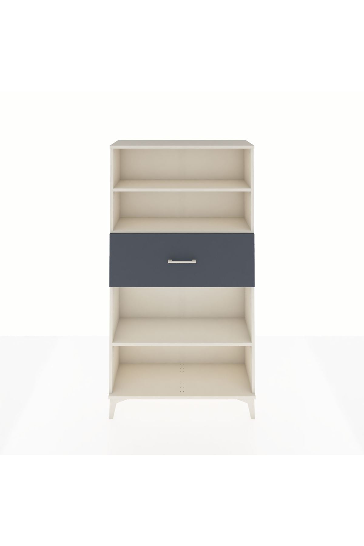 Arges Dolap 3 Raflı Tek Çekmeceli 88x30x163 Aytaşı-Antrasit