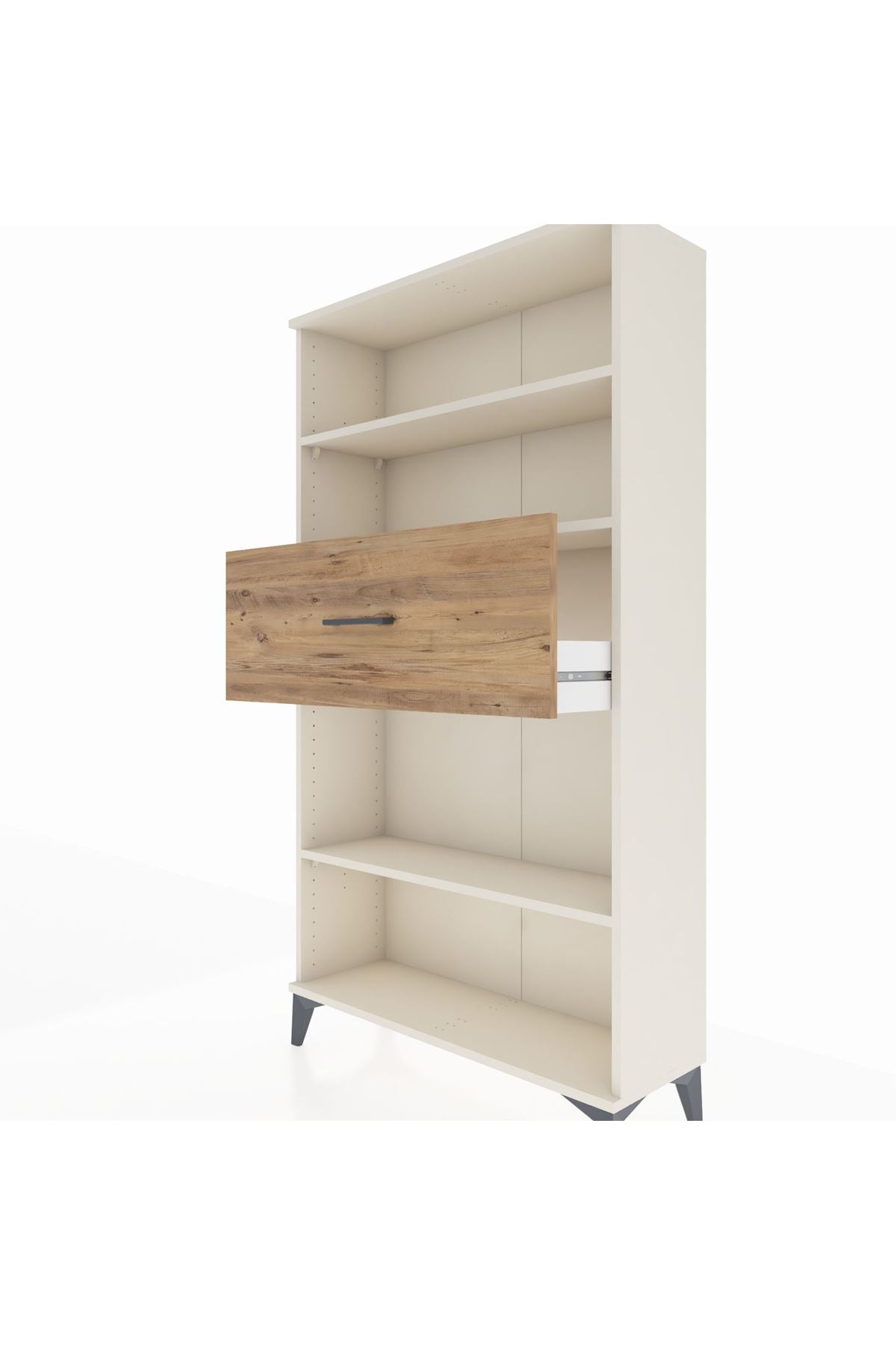 Arges Dolap 3 Raflı Tek Çekmeceli 88x30x163 Aytaşı-Çam