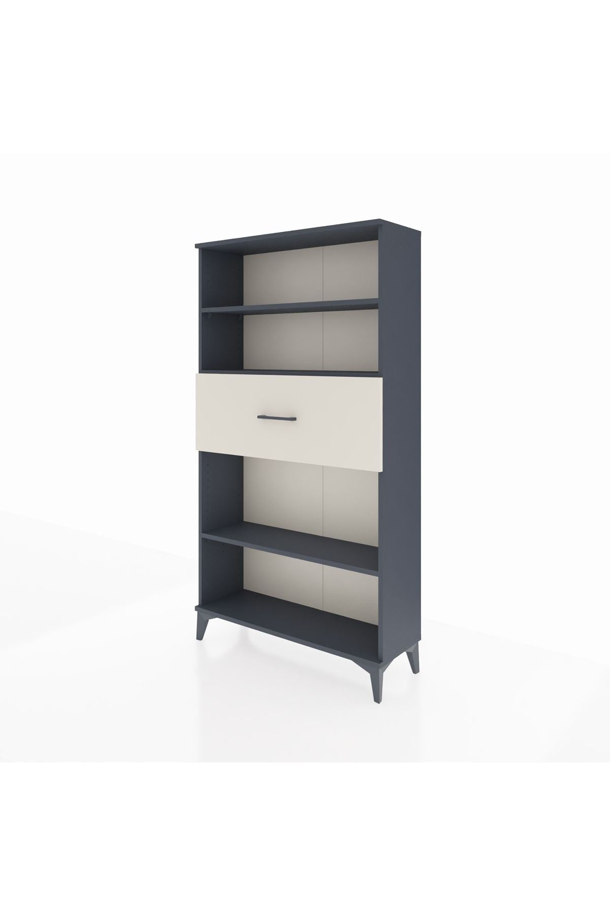 Arges Dolap 3 Raflı Tek Çekmeceli 88x30x163 Antrasit-Aytaşı