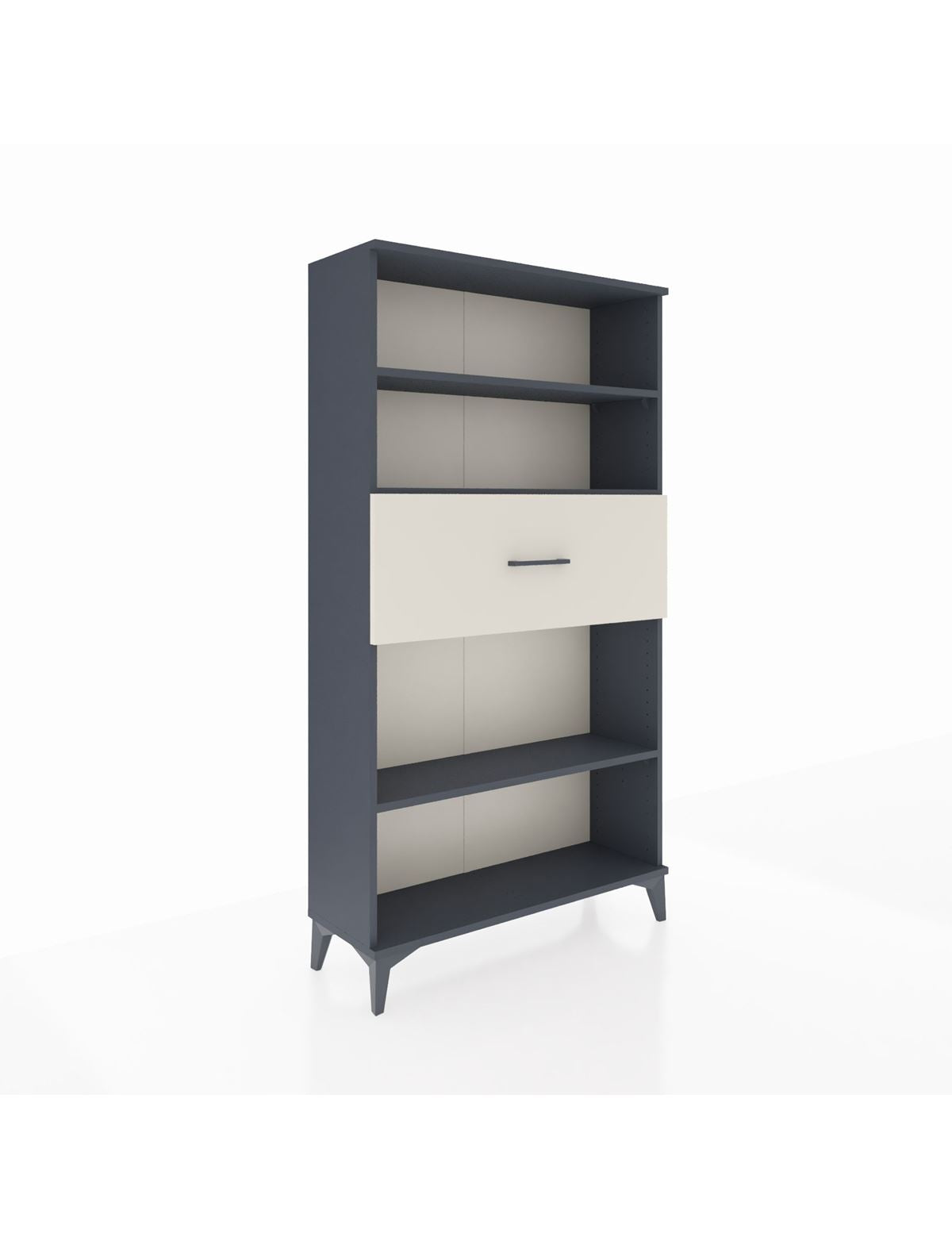 Arges Dolap 3 Raflı Tek Çekmeceli 88x30x163 Antrasit-Aytaşı