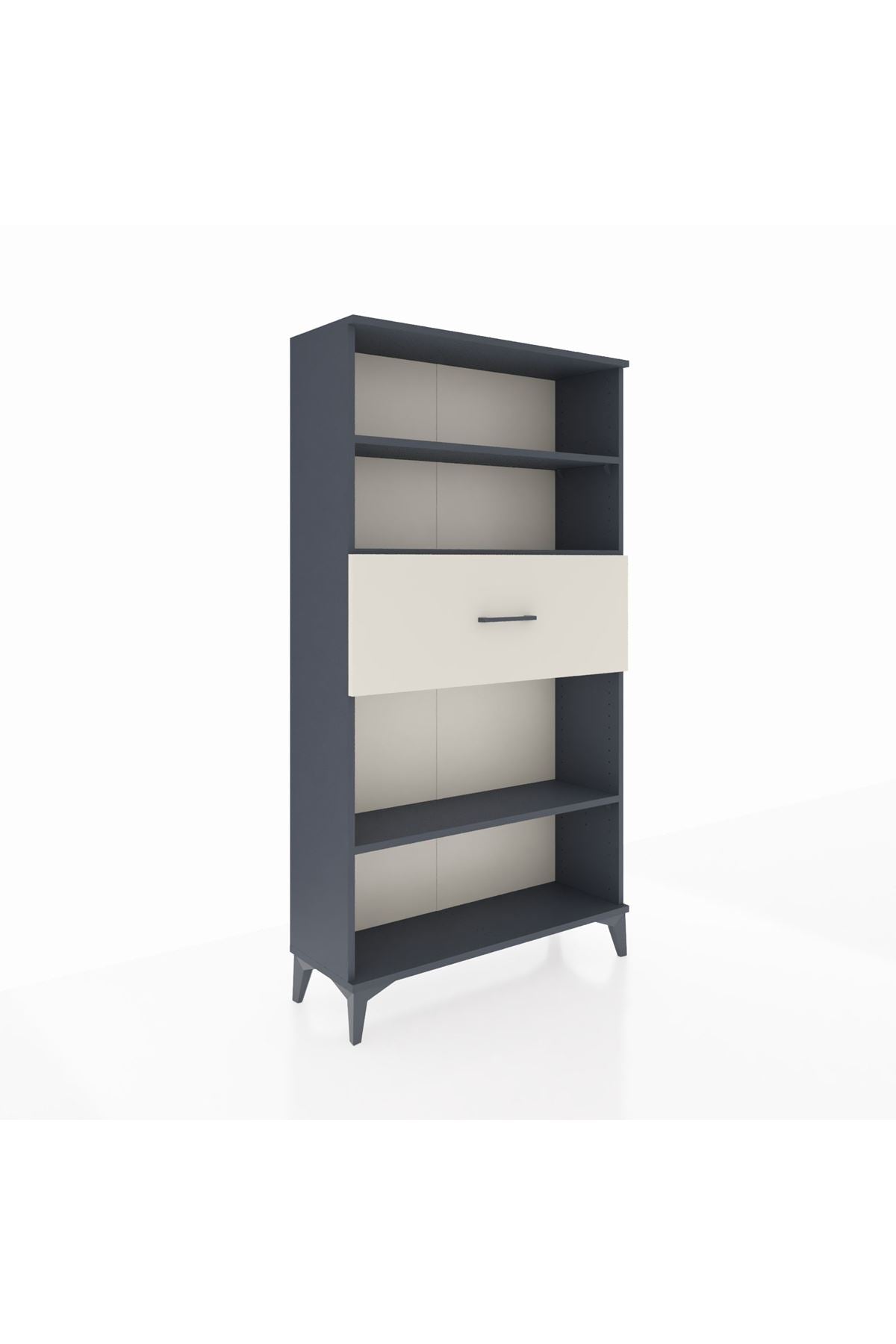 Arges Dolap 3 Raflı Tek Çekmeceli 88x30x163 Antrasit-Aytaşı