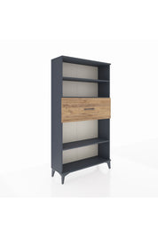 Arges Dolap 3 Raflı Tek Çekmeceli 88x30x163 Antrasit-Çam