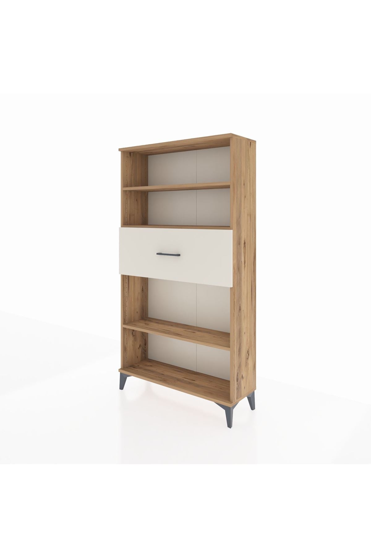 Arges Dolap 3 Raflı Tek Çekmeceli 88x30x163 Çam-Aytaşı