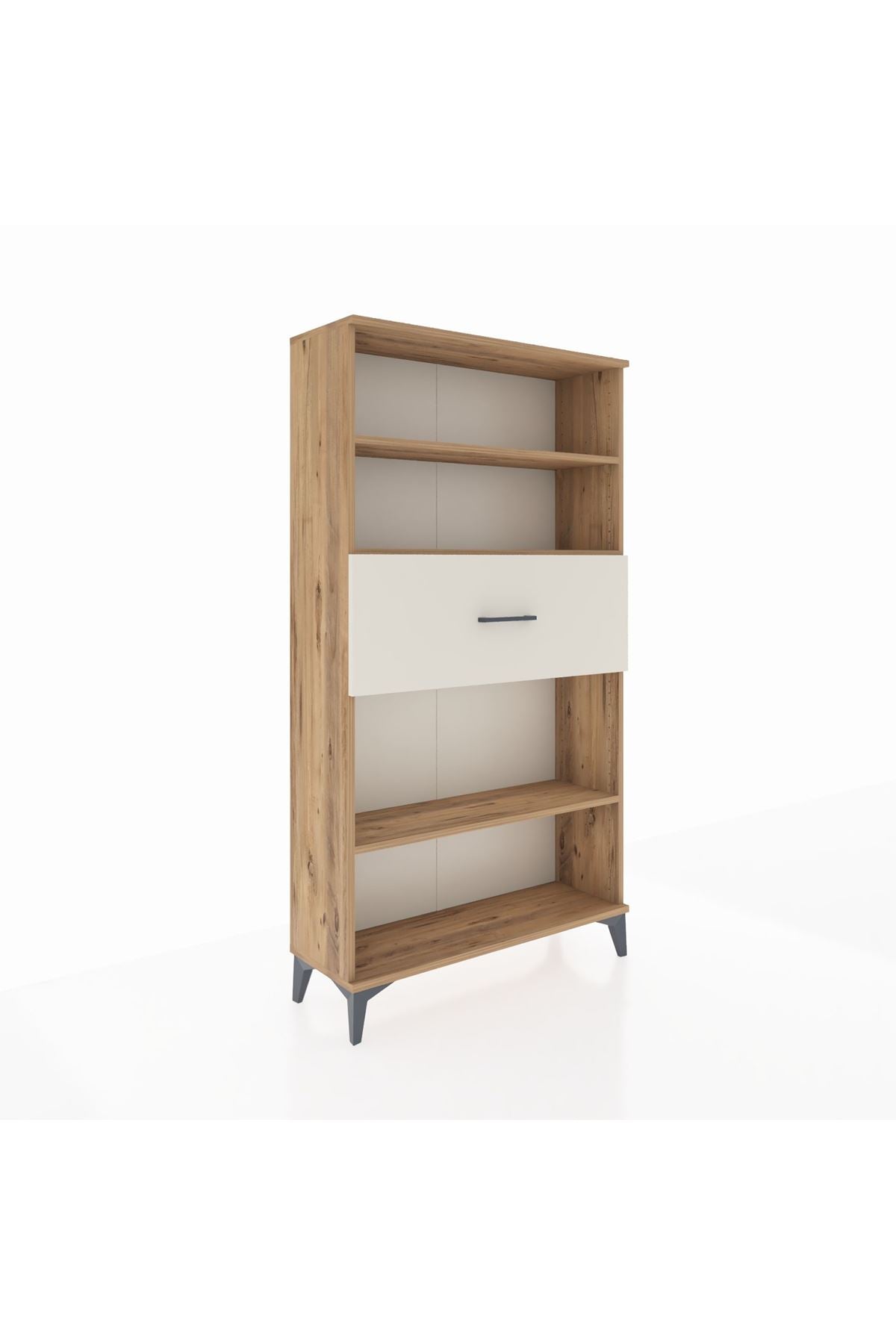 Arges Dolap 3 Raflı Tek Çekmeceli 88x30x163 Çam-Aytaşı