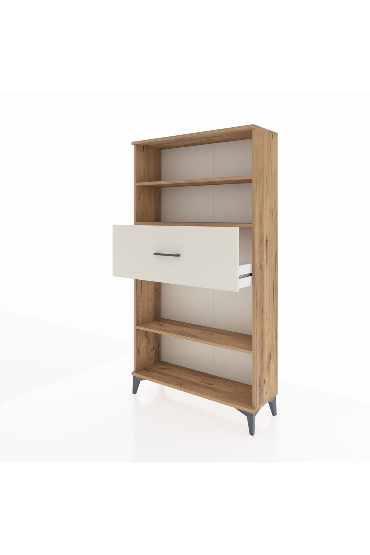 Arges Dolap 3 Raflı Tek Çekmeceli 88x30x163 Çam-Aytaşı