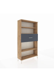 Arges Dolap 3 Raflı Tek Çekmeceli 88x30x163 Çam-Antrasit