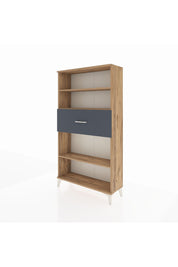 Arges Dolap 3 Raflı Tek Çekmeceli 88x30x163 Çam-Antrasit