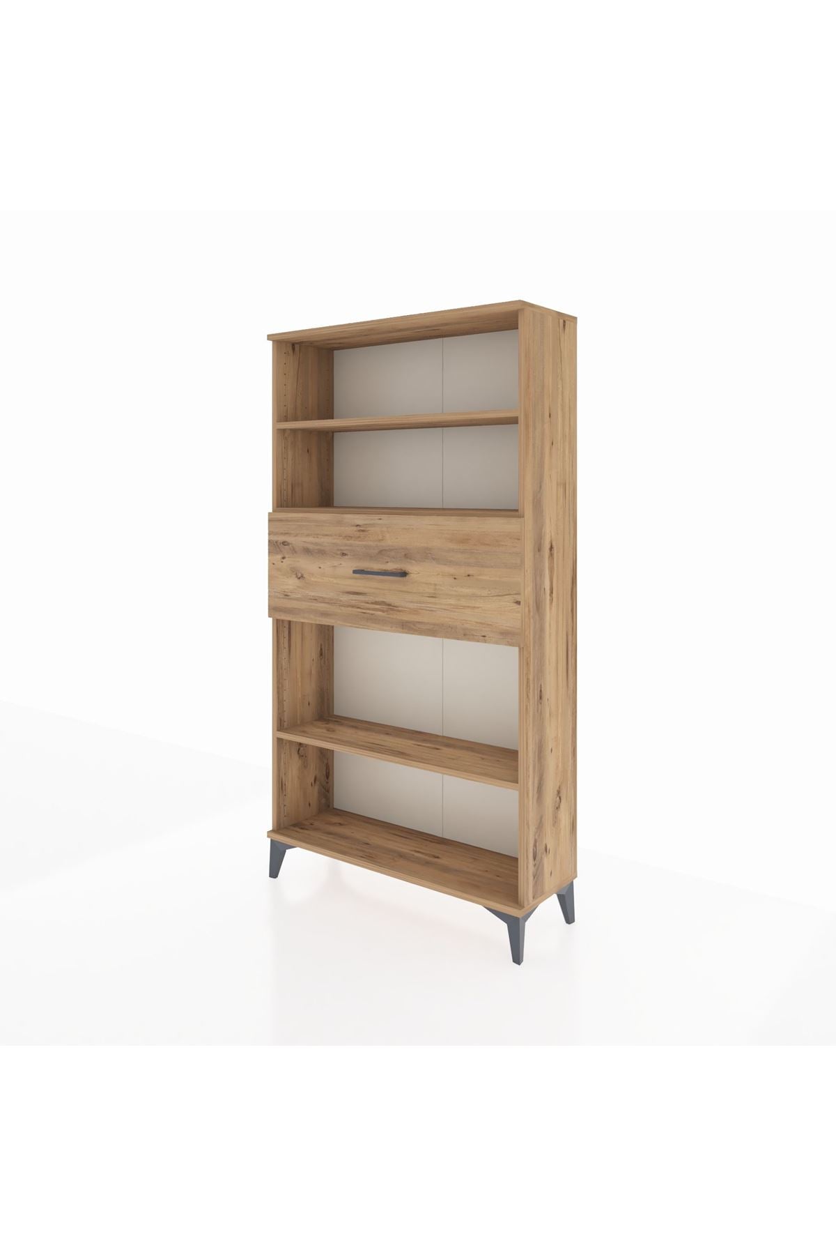 Arges Dolap 3 Raflı Tek Çekmeceli 88x30x163 Çam-Çam