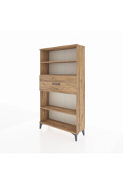 Arges Dolap 3 Raflı Tek Çekmeceli 88x30x163 Çam-Çam