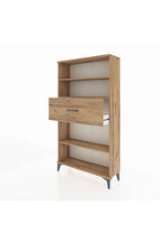 Arges Dolap 3 Raflı Tek Çekmeceli 88x30x163 Çam-Çam