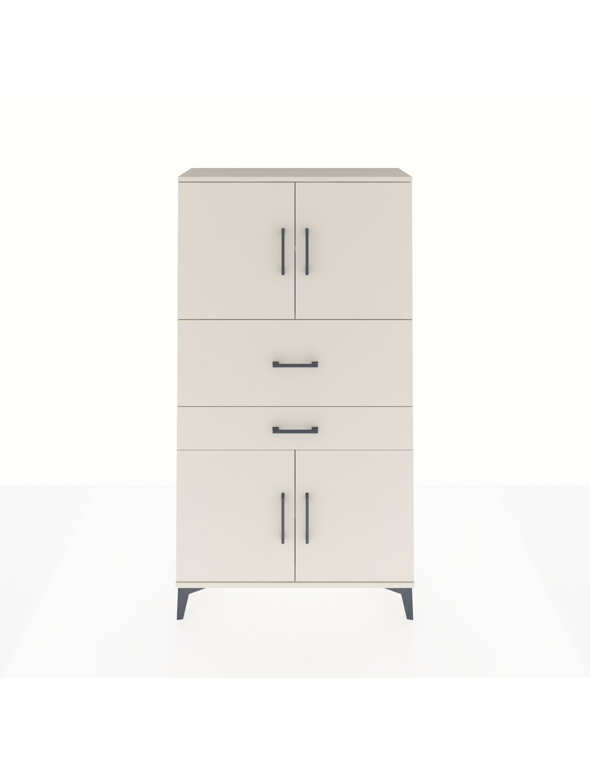 Arges Dolap 3 Raflı 2 Çekmeceli 4 Kapaklı 88x30x163 Aytaşı-Aytaşı