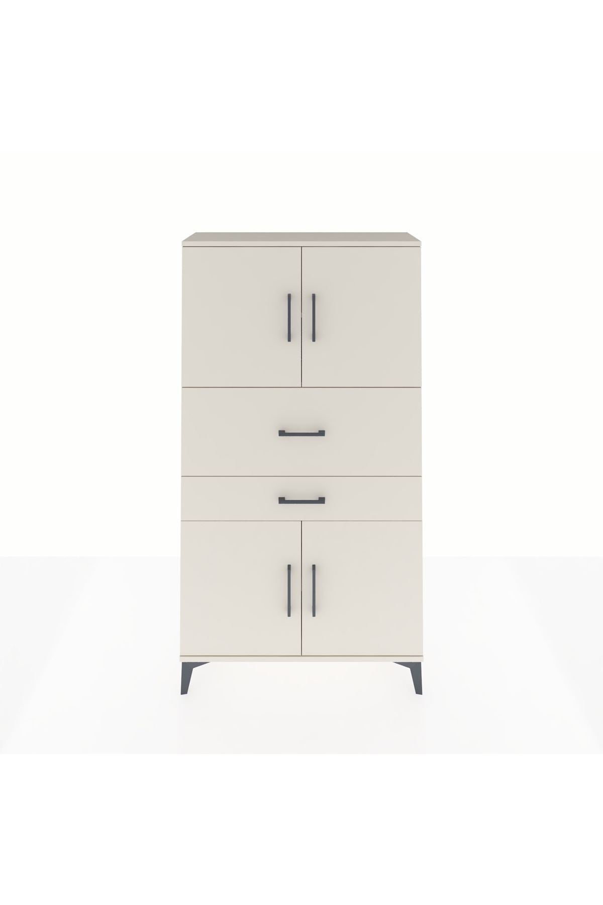 Arges Dolap 3 Raflı 2 Çekmeceli 4 Kapaklı 88x30x163 Aytaşı-Aytaşı