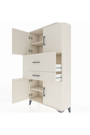 Arges Dolap 3 Raflı 2 Çekmeceli 4 Kapaklı 88x30x163 Aytaşı-Aytaşı