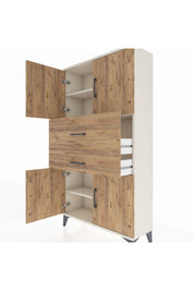 Arges Dolap 3 Raflı 2 Çekmeceli 4 Kapaklı 88x30x163 Aytaşı-Çam